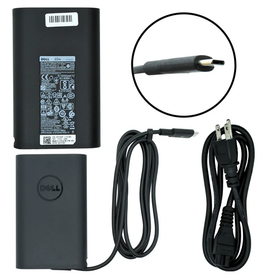 Adaptador Original 65W para DELL 20V 3.25A TIPO C / USB C JYJNW ADP-65TD *NO INCLUYE CABLE DE CORRIENTE*