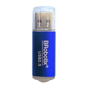 LECTOR TARJETA MICROSD METALICO AZUL USB V2.0 BROBOTIX 345673A