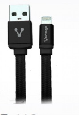 Vorago CAB-119, USB A, Lightning, Macho/Macho, Derecho, Derecho, Negro