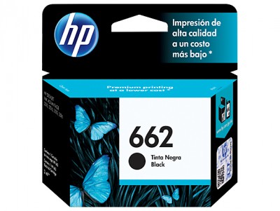 Cartucho HP 662, CZ103AL, Negro