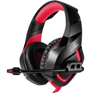 Diadema GAMER YEYIAN YDW-33402 Wicked S3000 Negro C/Rojo, USB, C/MIC