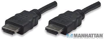 Cable HDMI MANHATTAN, 3 m, HDMI, HDMI, Macho/Macho, Negro