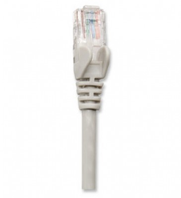 Cable de parcheo INTELLINET, 2 m, RJ-45, RJ-45, Macho/Macho, Gris