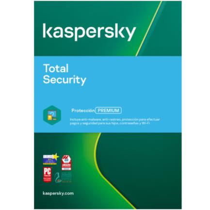 Antivirus KASPERSKY TOTAL SECURITY , 5 licencias, 1 Año(s) KL1949Z5EFS-9